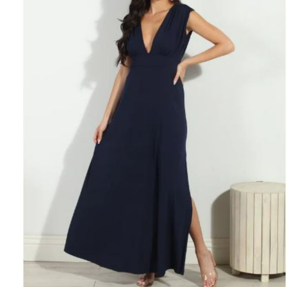 Veronica M Navy Maxi Dress
